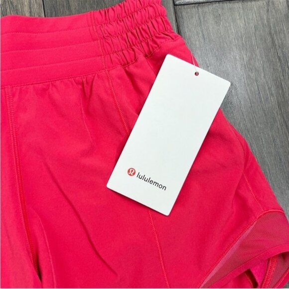 Lululemon NWT Hotty Hot Short *High-Rise Long 4" Cherry Mist - Picture 4 of 7